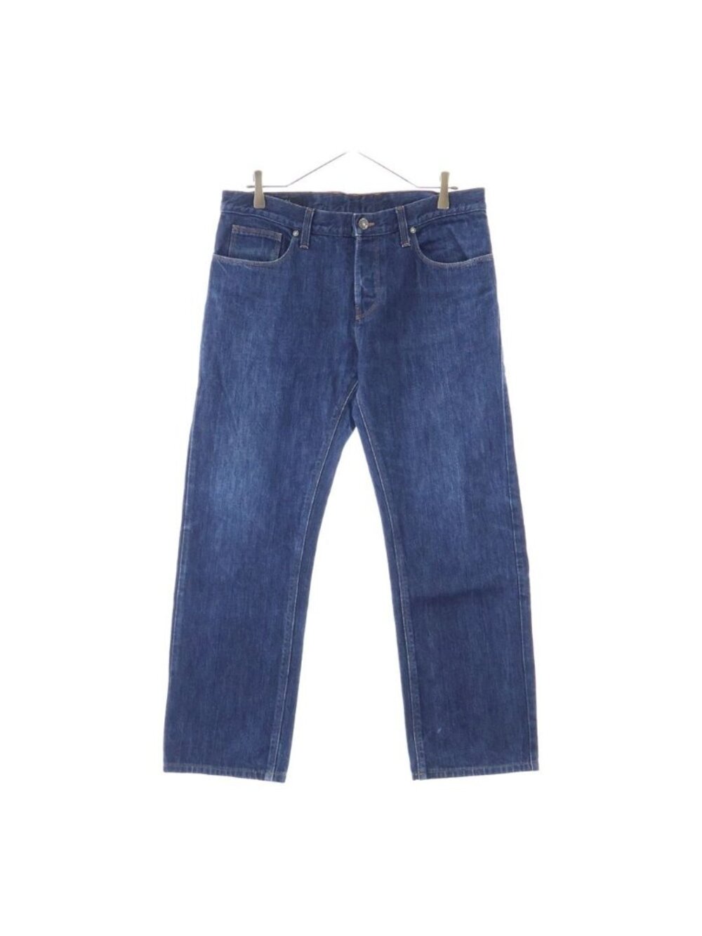 Gucci Button Fly Straight Denim Pants Fly Skinny Indigo XZ